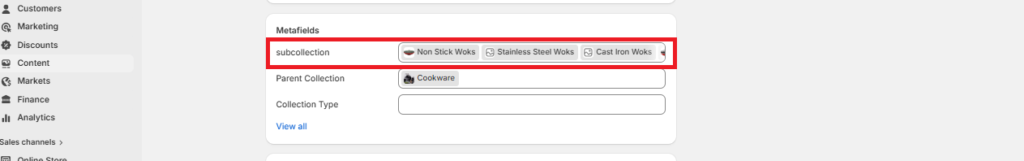 Collection Meta Field
