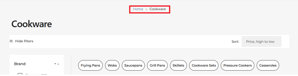 Parent Collection Breadcrumb Example