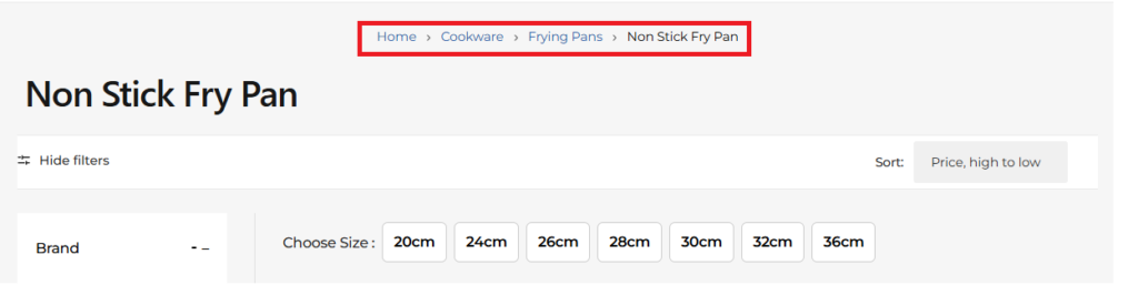 Sub Collection Level 2 Breadcrumb Example